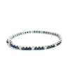 9 Carat Natural Blue Sapphire and Diamond Tennis Bracelet in 18K White Gold | 7 Inch 3MM