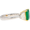 AGL Cert. 2.44 Carat No Oil Colombian Emerald & Trapezoid Diamond Ring