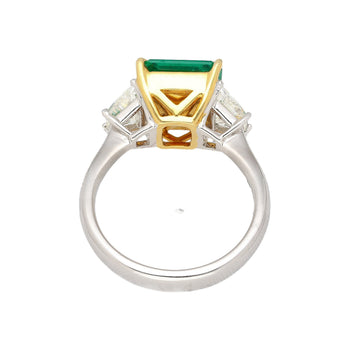 AGL Cert. 2.44 Carat No Oil Colombian Emerald & Trapezoid Diamond Ring – Assay Jewelers