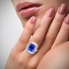AGL Certified 10.10 Ct No Heat Ceylon Cornflower Blue Sapphire Diamond Ring