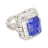 AGL Certified 10.10 Ct No Heat Ceylon Cornflower Blue Sapphire Diamond Ring