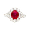 AGL Certified 1.76 Carat Burma Ruby Pigeon's Blood Red No Heat Classic Burma Ruby Ring