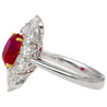 AGL Certify 3.04ct Pigeon Blood Ruby with Diamond Halo Ring