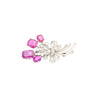 AGL Certified No Heat Ceylon Pink Sapphire and Diamond Platinum Floral Brooch