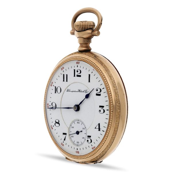 Antique 1915 Hampden Watch Co Railway 15J 16s 14K Gold Filled Open Face Pocket