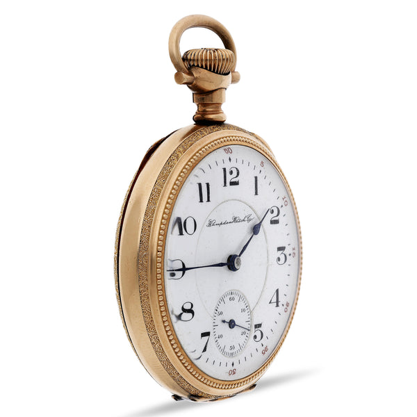 Antique 1915 Hampden Watch Co Railway 15J 16s 14K Gold Filled Open Face Pocket