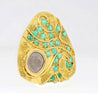 Antique Italian Coin Signed Gage in 18K Gold Brooch