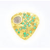 Antique Italian Coin Signed Gage in 18K Gold Brooch