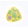 Antique Italian Coin Signed Gage in 18K Gold Brooch