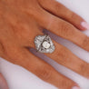 Art Deco 1.55 Carat Old European Cut Diamond Milgrain Filigree Platinum Ring
