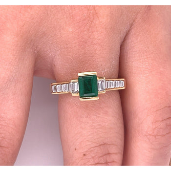 Art Deco Colombian Emerald Engagement Ring in 18k Gold – Assay Jewelers