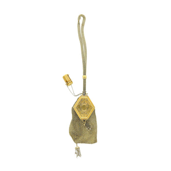 Art Deco Gold Mesh Makeup Purse with Mirror & Rouge Lipstick Holder – Assay Jewelers