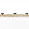 Art Deco Style 12 Carat Cabochon Sapphire & Diamond 18K Gold Bracelet