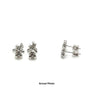 Blue Diamond Dragonfly Stud Earrings in 14K White Gold