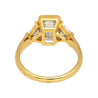 Boucheron Signed Ring With Bezel Set GIA Certified 2.09 Carat Emerald Cut E/SI1 Diamond and Trillion Side Stones