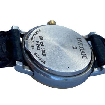 Bvlgari BB26 SGLD Classic Wrist Watch in Black Leather Strap – Assay Jewelers