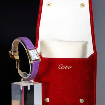 Cartier Must de Cartier Tank 2415 Japan Limited Purple Checkerboard Dial Watch – Assay Jewelers