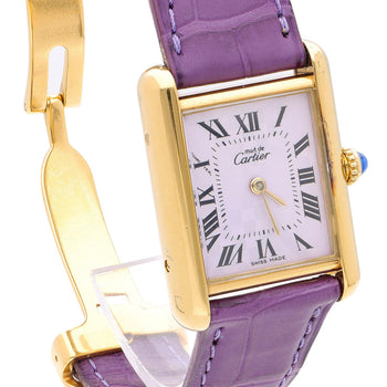 Cartier Must de Cartier Tank 2415 Japan Limited Purple Checkerboard Dial Watch – Assay Jewelers