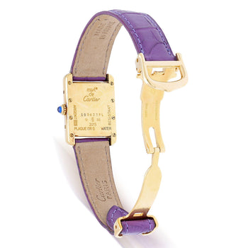 Cartier Must de Cartier Tank 2415 Japan Limited Purple Checkerboard Dial Watch – Assay Jewelers