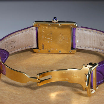 Cartier Must de Cartier Tank 2415 Japan Limited Purple Checkerboard Dial Watch – Assay Jewelers