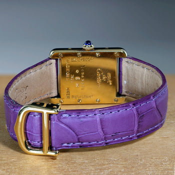 Cartier Must de Cartier Tank 2415 Japan Limited Purple Checkerboard Dial Watch – Assay Jewelers