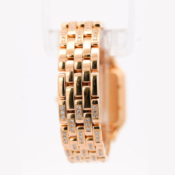 Cartier Panthere Full Factory Diamond 27mm 18K Gold Watch Ref 008133 – Assay Jewelers