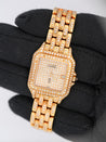 Cartier Panthere Large 27mm Diamond Dial 18K Gold Watch
