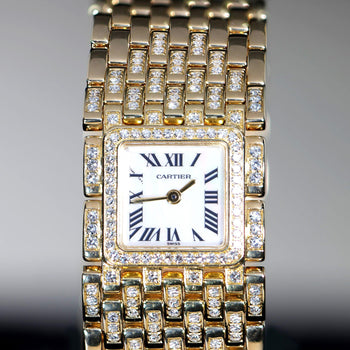 Cartier Panthère Ruban WG3009TA Factory Diamond 18K Gold Full Set Watch – Assay Jewelers