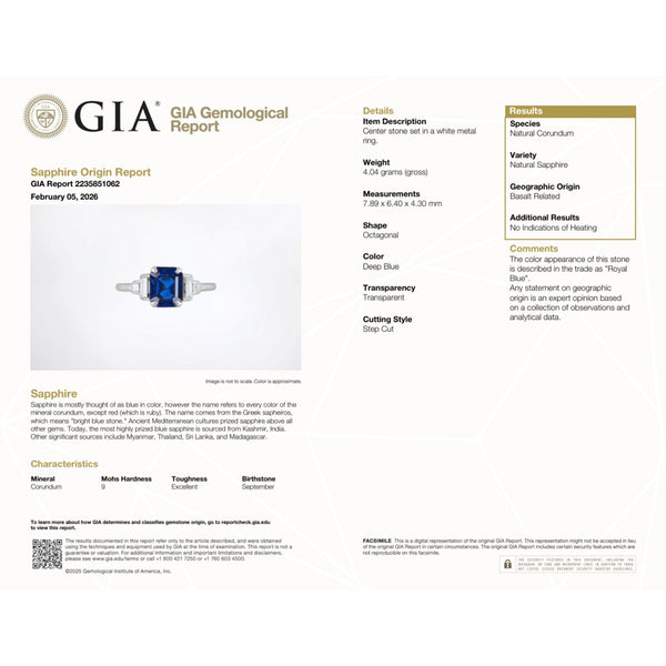 Cartier Paris Art Deco Royal Blue 2.3 Carat No Heat Sapphire and Diamond Ring