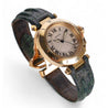 Cartier Pasha 1035 Automatic Watch 18K Gold Ivory Dial Alligator Strap 35mm