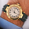 Cartier Pasha 1035 Automatic Watch 18K Gold Ivory Dial Alligator Strap 35mm