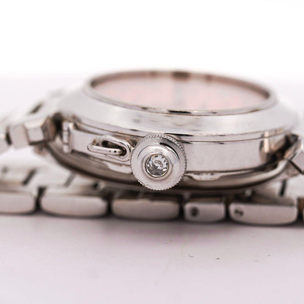 Cartier Pasha 2308 Diamond 18K White Gold Pink Dial Bracelet Automatic Watch