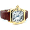 Cartier Roadster Ref. 2524 Men's Tonneau Large Size 18K Gold Watch in Leather with Box and Papers