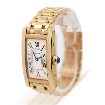 Cartier Tank Américaine 2482 18K Gold 20mm Ladies Watch – Assay Jewelers