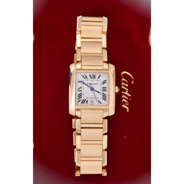 Cartier Tank Francaise 28mm 18K Gold Automatic with Date Watch
