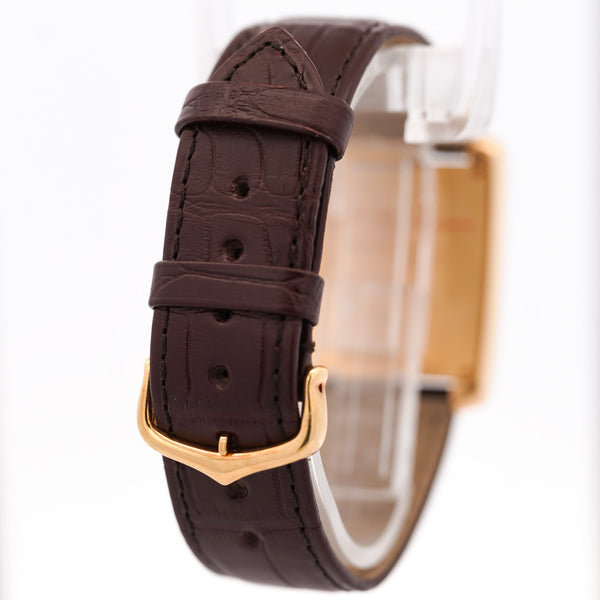 Cartier Tank Francaise Chronograph XL 1830 18K Gold Leather Watch