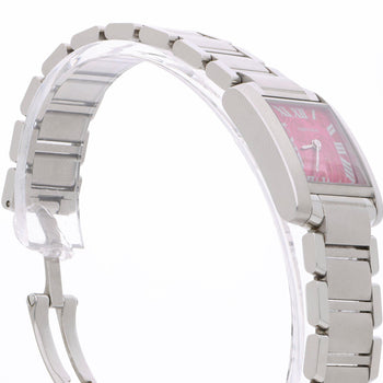 Cartier Tank Francaise Raspberry Rose Dial Christmas Edition Watch Full Set – Assay Jewelers