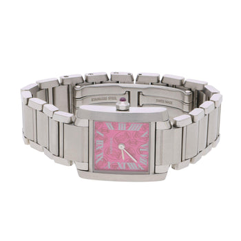 Cartier Tank Francaise Raspberry Rose Dial Christmas Edition Watch Full Set – Assay Jewelers