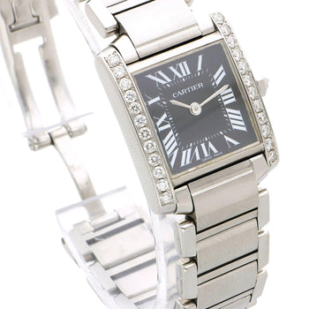 Cartier Tank Française W51026Q3 Diamond Black Dial Limited Edition Watch – Assay Jewelers
