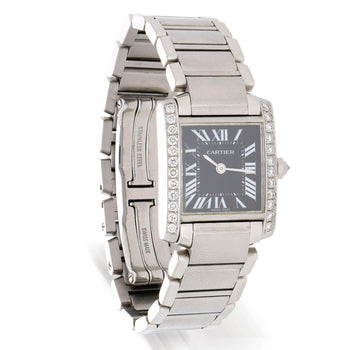Cartier Tank Française W51026Q3 Diamond Black Dial Limited Edition Watch – Assay Jewelers