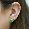Certified Jadeite Jade A Platinum Stud Earrings