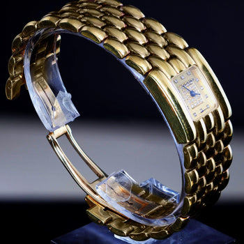 Chaumet Khésis Factory Diamond Dial 18K Yellow Gold Bracelet Watch Circa 2000 – Assay Jewelers