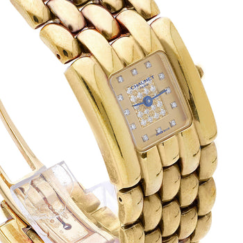 Chaumet Khésis Factory Diamond Dial 18K Yellow Gold Bracelet Watch Circa 2000 – Assay Jewelers