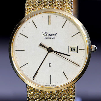 Chopard Classic 1094 Circa 1985 18K Yellow Gold Mesh Bracelet Watch – Assay Jewelers