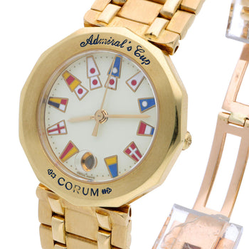 Corum Admiral's Cup Nautical Flag Dial 27mm Circa 1990 18K Yellow Gold Watch – Assay Jewelers