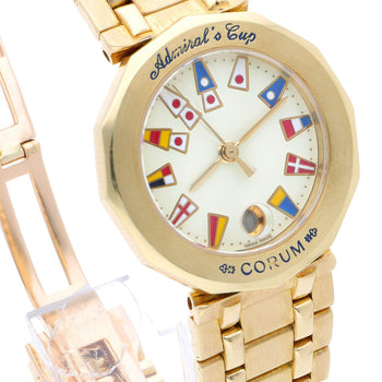 Corum Admiral's Cup Nautical Flag Dial 27mm Circa 1990 18K Yellow Gold Watch – Assay Jewelers