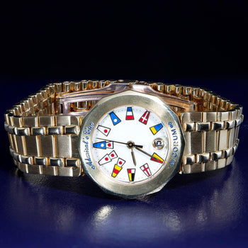 Corum Admiral's Cup Nautical Flag Dial 27mm Circa 1990 18K Yellow Gold Watch – Assay Jewelers