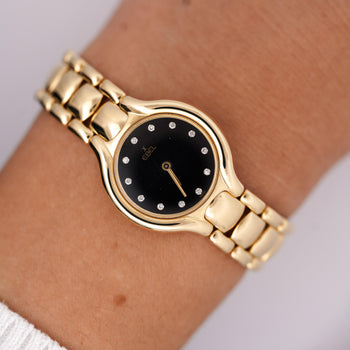 Ebel Beluga 24.5mm 18K Gold Black Diamond Dial Watch – Assay Jewelers