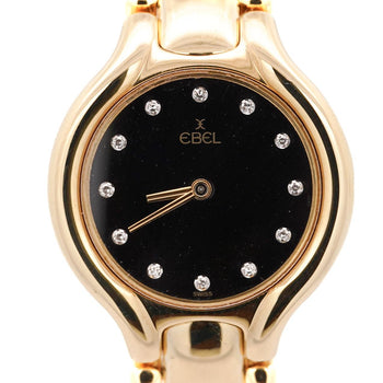 Ebel Beluga 24.5mm 18K Gold Black Diamond Dial Watch – Assay Jewelers