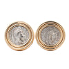 Estate Victorian Elagabalus Denarius 18K Gold Antique Roman Coin Clip-On Earring